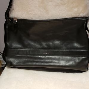 Emporio Armani Black Leather weekend bag
